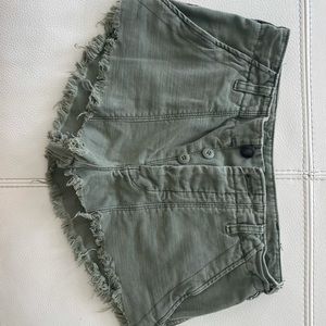 Army green free people shorts
